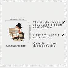 50pcs Stickers Positive Stickers Inspirational Stickers Aesthetic Stickers Cute Stickers Woman Stickers Cool Stickers For Water Bottle, Guitar, Luggage, Phone, Case, Laptop, Skateboard, Gift - Multicolor - View 4