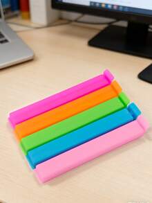 5/10pcs Colorful Sealing Clips, Portable Moisture-Proof Food & Snack Sealing Bags Clips, Plastic Kitchen Tool Accessories - Multiple Styles - View 12
