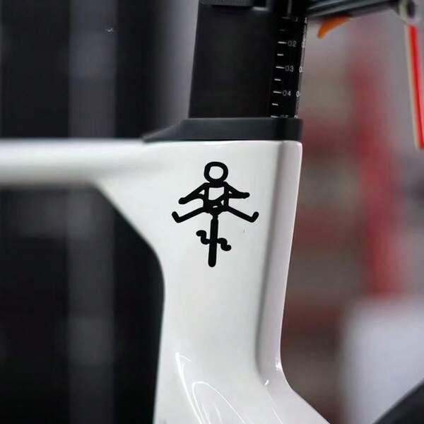 1 Little Boy Riding Bike/Car Sticker | Creative Vinyl Bike Road Bike Mountain Bike Stickers With Smooth Surface For Easy Attachment And Perfect For Your Vehicle.