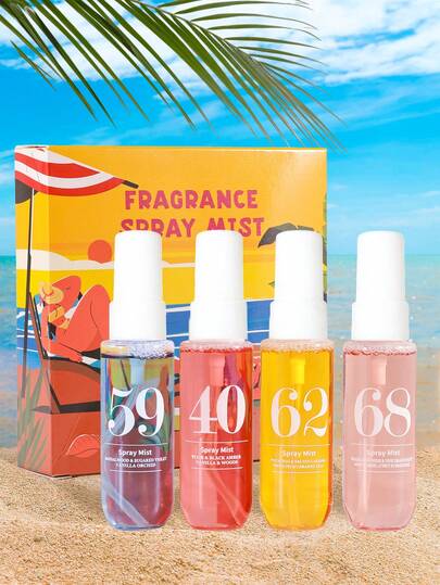 1/4/5 Bottles 40ml Brazilian Mini Fragrance Spray, Long-Lasting Plant Extract Essence Aromatherapy Mist, Portable Travel Air Freshener, Diffuser, Naturally Releases Fresh Air, Relieves Emotions, Creates Romantic Ambiance