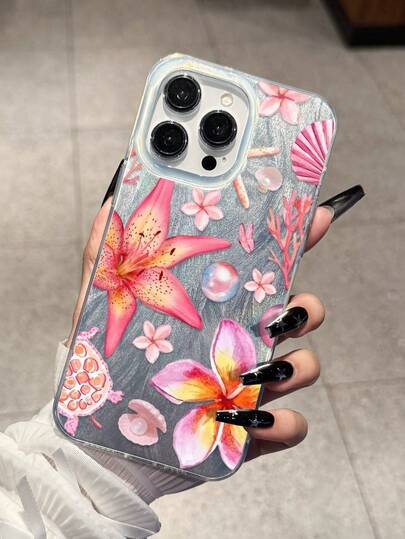 1件羽毛雪纺IMD硬壳手机壳，兼容 17 Air，防摔防滑保护套