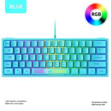 Teclado de juego K61 RGB, teclado mecánico mini RGB retroiluminado del 60% para PC/portátil de juegos - Ver 10