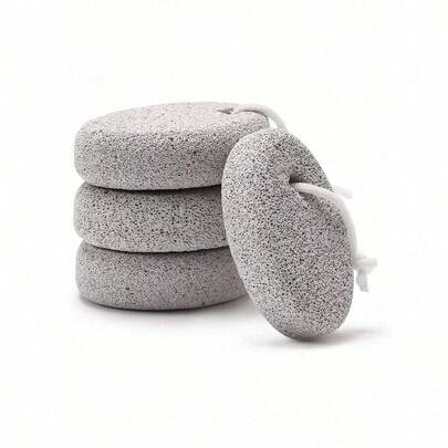 1~2 Packs Natural Foot Pumice Stone For Feet,Lava Pedicure Tools Hard Skin Callus Remover For Feet And Hands - White&Red