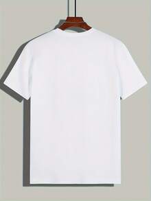 de cuello redondo con estampado de letras, ¡un imprescindible para los amantes del estilo! Diseño Gradient FOCUS, ultra elegante e inspirado en la moda urbana. Minimalista pero Versátil! - Blanco - Ver 3