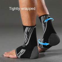 1pc Sports Ankle Support, High Elasticity & Non-Deformable, All-Round Ankle Joint Protection, Unisex, Suitable For Sports & Fitness - Black - View 5