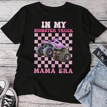 In My Monster Truck Mama Era Monster Truck Are My Jam Women T-Shirt - Black - View 3