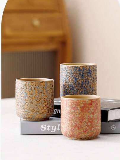 1 chiếc cốc cà phê gốm sứ kiểu Bắc Âu 280ml, cốc nghệ thuật latte cổ điển, gốm sứ thô chất lượng cao, cốc nước gia dụng sáng tạo, cốc gốm, cốc ăn sáng, cốc sữa, cốc bia.