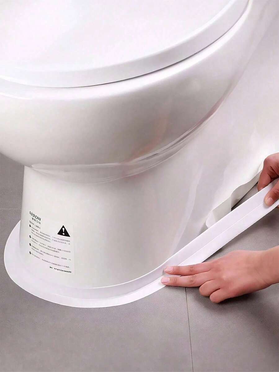 1 Roll 3.8cm*1m White/Black/Transparent Printed Waterproof, Mildew-Proof, Oil-Proof Sealing Tape, High Adhesiveness, Self-Adhesive Sealing Tape, Suitable For Kitchen, Bathroom, Bathtub, Wall Corner, Sink And Toilet - A - View 1