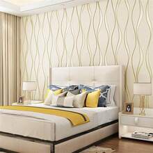 [3D Wave Wallpaper] Waterproof 3D Wave Pattern Wallpaper, Easy To Install, Removable, Stain-Resistant, Suitable For Bedroom And Living Room Furniture Renovation - Yellow - View 2
