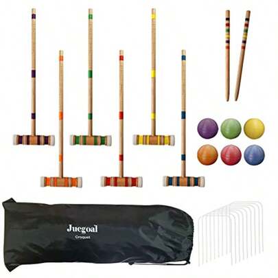 Croquet Set - Maggift Six Player Croquet Set with Carrying Bag 70cm
