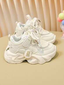 3pcs Toddler Boys/Girls Breathable Sports Shoes, Children Mesh Sneakers, Infant/Toddler Casual Shoes, 1-12 Years Old, Spring/Autumn - Hot Pink - View 1