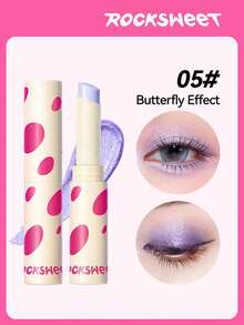 ROCK SWEET Shimmering Spectrum Eyeshadow Stick - One Swipe Creates Matte, Luminous And Smoky Eye Makeup, Using Earthy Tones, Smudge-Proof Cosmetics - 05#幻紫高光色 - 查看 1