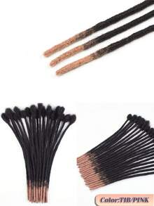 QVR QUEEN VIRGIN REMY 1件渐变棕色编织接发，柔软合成纤维，0.8厘米宽，男女通用，100%巴西原生雷米发，适合日常使用 - 彩色 - 查看 6