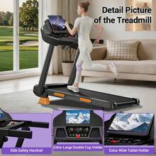 CURSOR FITNESS 4-In-1 Treadmill With 16% Incline, Portable Treadmills For Home With Handle, Foldable Treadmills For Home And Office, 300 Lbs Weight Capacity, Three Touch Screen - View 6