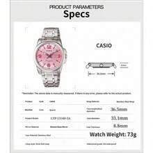 Casio 卡西欧 LTP-1314D-5A 女士石英表，粉色表盘，不锈钢表带，50米防水。 - 均碼 - 查看 6