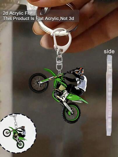 Móc khóa xe máy cầm tay 2D tỷ lệ 1/6 - Móc khóa hình hiệp sĩ anime dễ thương bằng acrylic, thích hợp làm phụ kiện móc khóa, ba lô và mặt dây chuyền điện thoại di động, hoàn hảo cho chìa khóa xe và tai nghe, có thể dùng làm vật trang trí treo túi xách, trang trí treo xe, trang trí túi | Thiết kế vui nhộn | Chất liệu acrylic