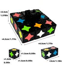 Đồ chơi phát sáng từ tính - Có 9/17 khối, đồ chơi kết hợp 3 trong 1: Khối vô cực/Khối xếp hình, đồ chơi giảm căng thẳng có thể biến hình, lý tưởng cho thanh thiếu niên giảm stress, quà tặng hoàn hảo cho ngày lễ và sinh nhật, đồ chơi giảm căng thẳng STEM phát sáng kích thích giác quan. - Nhiều màu - Xem 3
