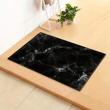 1pc Elegant Marble Pattern Anti-Slip Doormat - Absorbent And Machine Washable Polyester Kitchen Mat, Suitable For Bathroom, Bedroom And Home Decor, Bath Mat - 1 - View 5