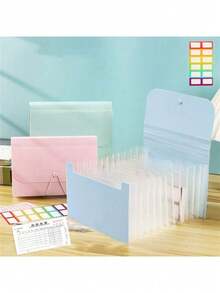 A6 Mini 13-Compartment Accordion Bag, Multi-Layer Folder For Office Supplies, Invoices, Documents, And Exam Papers; Organizer; Handheld Accordion Bag With Sorting Extension Pouches And Paper Holder - Single Piece - View 6