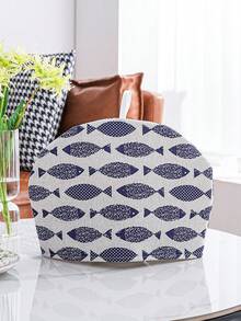 1pc Floral Fabric Insulated Tea Pot Cover, Cotton Dessert Tray Lid - Multicolor - View 8