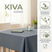 Kiva Waterproof And Stain-Resistant Oilcloth Tablecloth - Sizes From 100x140 To 300x140 Cm And Round 140 Cm - Oilcloth Tablecloth: Protection And Style For Your Table - Available In 13 Designs - 選項 12 - 查看 3