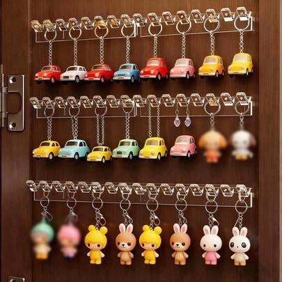 3件套壁挂式展示架 - 可爱收藏品收纳架，多层置物架，节省空间的垂直收纳架，适用于房间、爱好者收藏，安装简便（适用于手办、人偶）