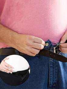 1pc Elastic Waistband Extender, Adjustable Belt Extender, Machine Washable Elastic Material, Pants Adjuster, Suitable For Jeans, Women's Fashion Accessory, Fit For Casual, Commute And Evening Wear, Used For Pregnancy Weight Gain - / - View 8