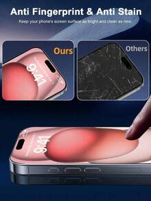3pcs Ultra-Clear Tempered Glass Screen Protector, Made Of 9H Tempered Glass Material, Scratch-Resistant, Anti-Fingerprint, Compatible With IPhone 17 Pro Max/17 Pro/17 Air/17/16 Pro Max/16 Pro/16 Plus/16/15 Pro Max/15 Pro/15 Plus/15/14/13/12/11/Xr/ And Other Models. - Clear - View 5