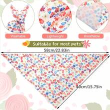 20 Pieces Spring Dog Bandanas Bulk Flower Daisy Sunflower Dog Bandanas For Pets Triangle Kerchief Scarf Bibs For Spring Pets Dogs Party Costume Accessories - Multicolor - View 2