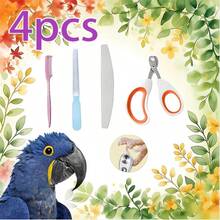 4-Piece Bird Grooming Kit, Includes Nail Clipper, Feather Brush, File, And Beak Grinder - Compact And Easy-To-Use Tools For Cockatiel, Parrot, Lovebird And Other Small Pet Birds - Daily Feather, Nail And Beak Care - Multicolor - View 4