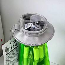 UFO外星人主题透明铅笔袋 | 透明绿色文具袋，带迷你外星人收纳袋，适用于桌面收纳 - 外星人筆袋 - 查看 3