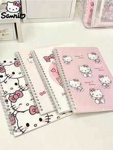 SANRIO Sổ tay lò xo màu hồng dễ thương cỡ A5/A7, sổ ghi nhớ hoạt hình, nhật ký, sổ kế toán, đồ dùng học tập và văn phòng phẩm, quà sinh nhật cho trẻ em. - Nhiều màu - Xem 2