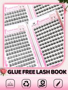 240片自粘假睫毛，2种款式混合，高容量可重复使用自然款睫毛，柔软日式无胶睫毛嫁接，自然蓬松，适合化妆 - C - 查看 9