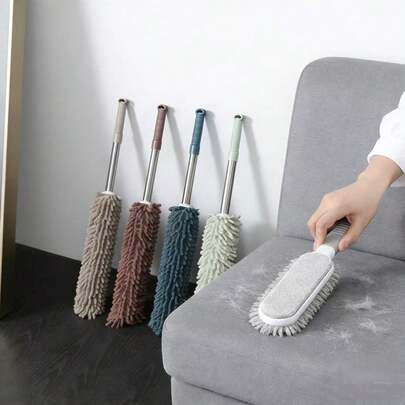 1 Piece Reusable Manual Double-Sided Pet Hair Remover Brush, Suitable For Clothes, Bedding, Sofa, Furniture, Carpets, With Anti-Static Plastic Handle, No Electricity Needed, Dog Grooming And Cleaning Brush