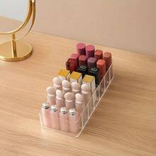 Hộp đựng son môi/nước hoa/mỹ phẩm 7 ngăn trong suốt, khay đựng đồ trang điểm. - A - Xem 6