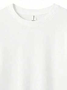 Camiseta de manga corta con cuello redondo, cómoda y casual para niños, para uso diario y deportes al aire libre. - Blanco - Ver 3