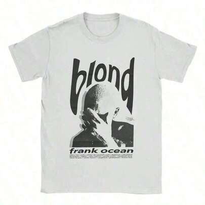 Fashion-Franks Rapper Ocean Women Clothing Tee Shirt Homme New In Top Short Sleeve Round Neck Printing Pullover-Shirts  Matching  Tops PSSF