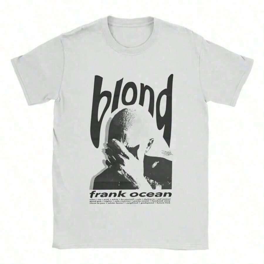 Fashion-Franks Rapper Ocean Women Clothing Tee Shirt Homme New In Top Short Sleeve Round Neck Printing Pullover-Shirts  Matching  Tops PSSF - White - View 1