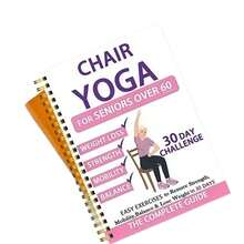 Elderly Pattern Chair Yoga Spiral Notebook Planner - Multicolor - View 11