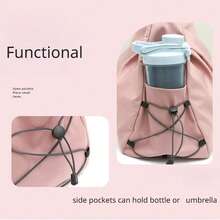 Waterproof Sports Bag With Wet/Dry Compartments, Small Boxing Bag, Sporty Travel Bag For Women - Pink - View 4