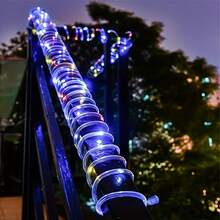 Solar Powered LED Outdoor Flexible Tube Lights, Solar Powered 8 Modes, IPX4 Waterproof, Suitable For Christmas, Halloween, Wedding, Birthday Party, Holiday Decoration - Colored Light - View 3
