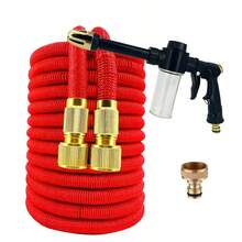 1 cái vòi tưới vườn giãn nở áp suất cao mới, ống dẫn nước mềm có thể thu gọn dùng trong nhà. - B - Xem 11