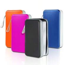 Funda para CD de almacenamiento de DVD 4 unidades 100 unidades capacidad de almacenamiento de CD soportes de plástico para CD y DVD carpeta para coche hogar oficina viajes 4 colores - 4 colores - Ver 1