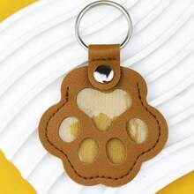 1/3/10pcs Leather Pet Hair Storage Keychain, Creative Pet Fur Collection Charm, Cute Cat Dog Hair Bag Pendant - Multicolor - View 26