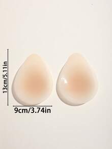 1 Pair Of Invisible, Self-Adhesive, Anti-Friction Material, Reusable Covers, Adhesive Stickers, Essential For Vacations, Washable Nipple Stickers, Suitable For Swimwear, Covering Clothing, Tank Tops, Bathing In The Sea, Hot Tubs, Travel, Vacations, Water Parks, Swimming Pools, Camisoles, And Everyday Wear.Bathing Essentials, Invisible Coverage, Breathable Adhesive, Washable - Elegant Apricot Pair - View 5
