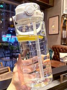 1件 2000ml大容量水瓶，便攜式塑膠水瓶，適合男女使用，大容量，外觀美觀，搖搖杯 - 彩色 - 查看 1