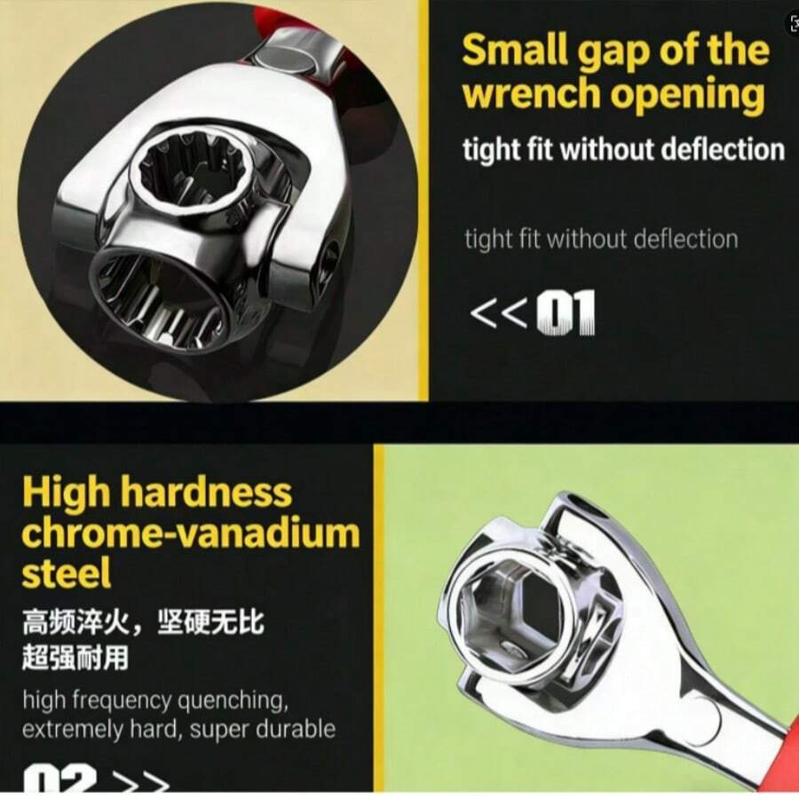 多功能扳手 新型双头自紧扳手、狗骨扳手、开口钳维修工具