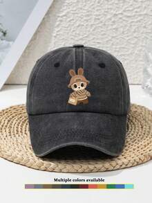1pc Unisex Cute Capybara Design Adjustable Casual Sports Beach Animal Print Retro Style Polyester Soft Top Baseball Cap, Suitable For Spring, Summer, Autumn, Winter - Multicolor - View 9