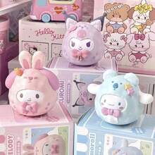 SANRIO 盲盒 - 官方授权可爱收藏桌面摆件，拥有栩栩如生的眼睛和表情，柔和的马卡龙配色（粉色、黄色） - 采用耐用PVC材质，适合家居/办公装饰 - 粉丝最佳礼物 - 随机角色 - 彩色 - 查看 4