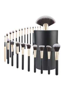 24 Pieces Makeup Brushes Kit Face Eye Beauty Brushes For Foundation Conceal Eyeshadow Contour Brush,Foundation Blush Blending Natural Beauty Make Up Brush Maquiagem - Black - View 10